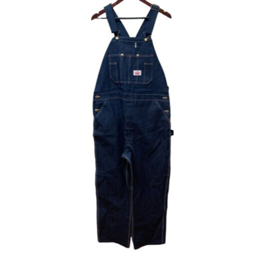 Vintage‎ Round House Dark Blue Jean Denim Made in USA Overalls Men’s 40X32 NOS
